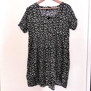 Vintage 90s Floral Babydoll Dress Size 11